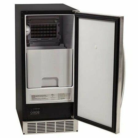 Edgestar 15 Inch Wide 25 Lbs Capacity BuiltIn Ice Maker with 50 Lbs Daily Ice Production  Pump Included IB450SSP